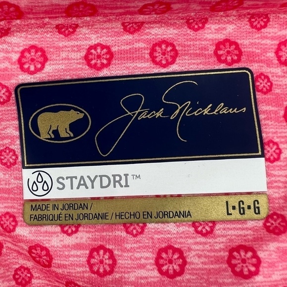 NWT Jack Nicklaus Red StayDri StayScreen StayMotion Golf Polo Shirt Size L Men's - Picture 2 of 7